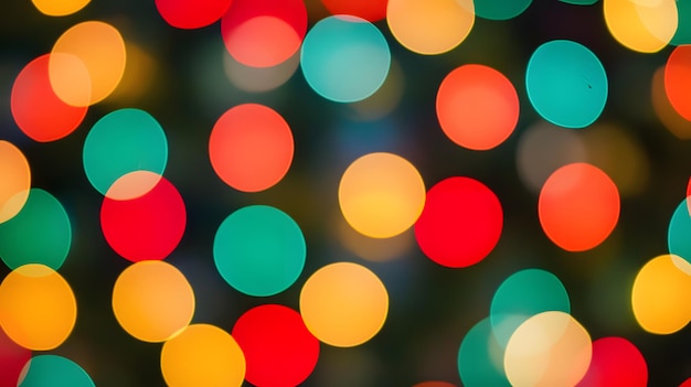 Abstract Colorful Bokeh Lights Background