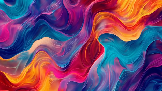 Abstract Colorful bright and wavy texture