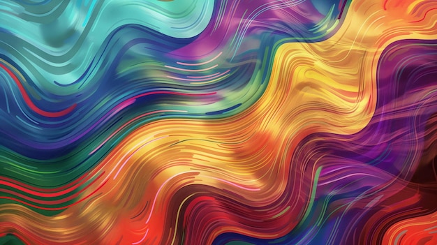 Abstract Colorful bright and wavy texture