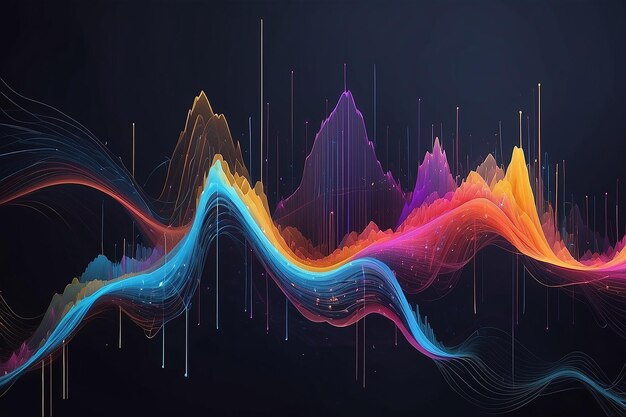 Abstract colorful chart business graphs generative ai