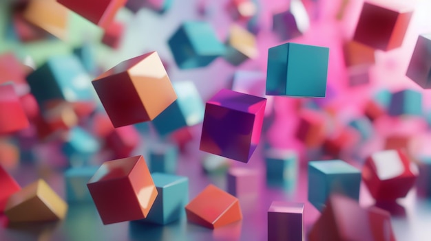 Abstract Colorful Cubes