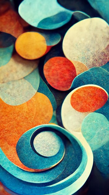 Abstract colorful defocused circular faculaabstract background 3D illustration