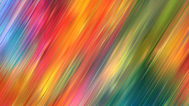 Photo abstract colorful diagonal stripes background with vibrant rainbow colors