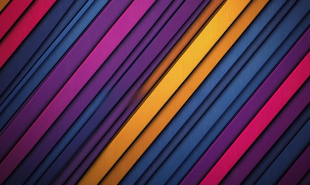 Photo abstract colorful diagonal stripes