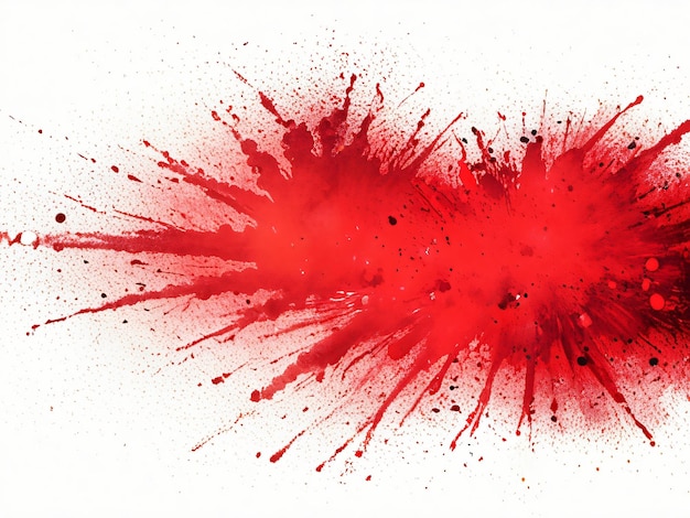 Abstract colorful dust explosion on a white background