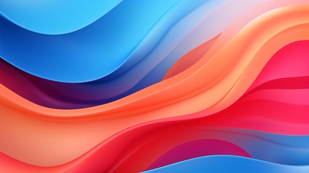 Abstract colorful dynamic shapes composition wavy background