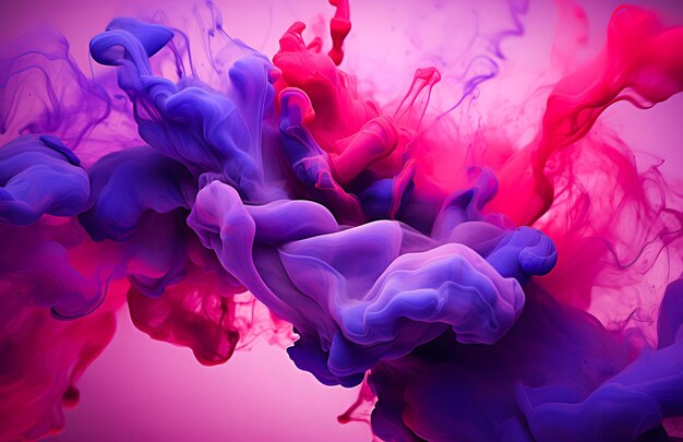 Abstract colorful explosion of paint in water on black background Abstract background for design