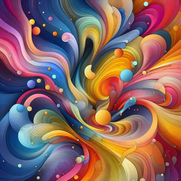 Abstract colorful flow shapes background