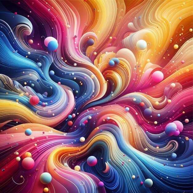 Abstract colorful flow shapes background