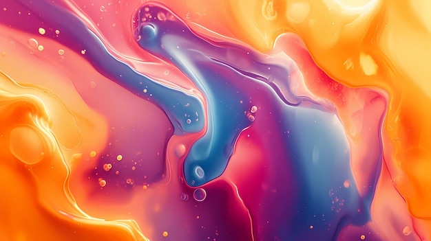 Photo abstract colorful fluid background vibrant colors