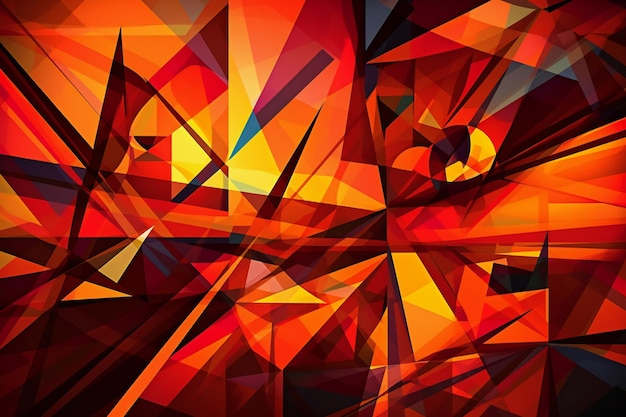 Abstract colorful geometric background Red orange yellow colors