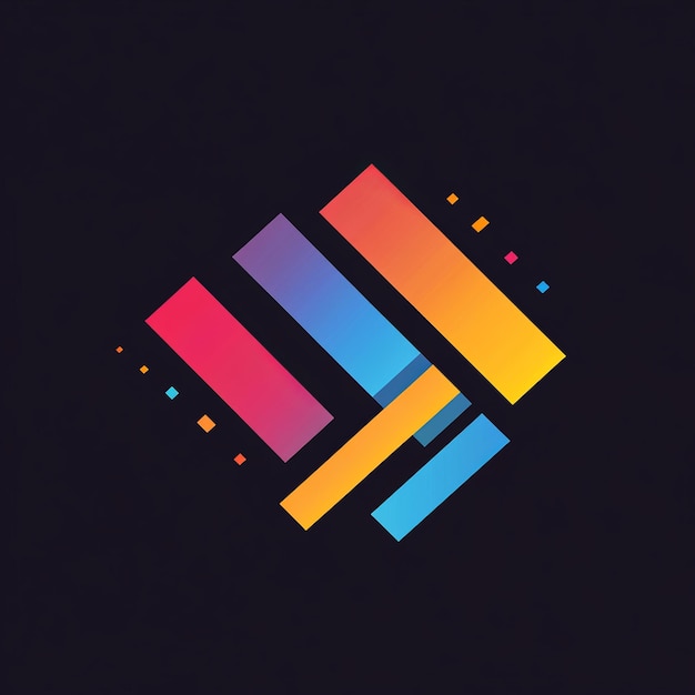 Photo abstract colorful geometric logo design