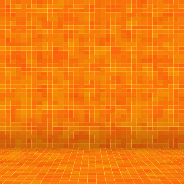 Abstract colorful geometric pattern, Orange, Yellow and Red stoneware mosaic texture background, Modern style wall background.