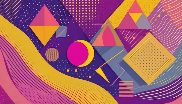 Abstract colorful geometric shapes background