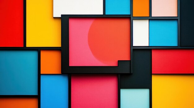 Photo abstract colorful geometric shapes