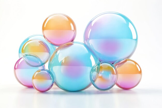 Abstract Colorful Glass Balls