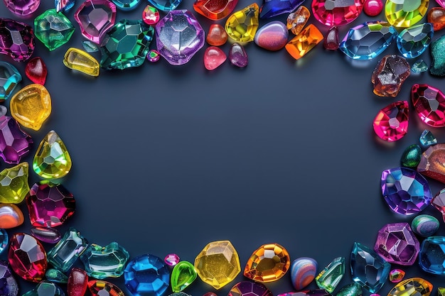 Photo abstract colorful glass gemstones