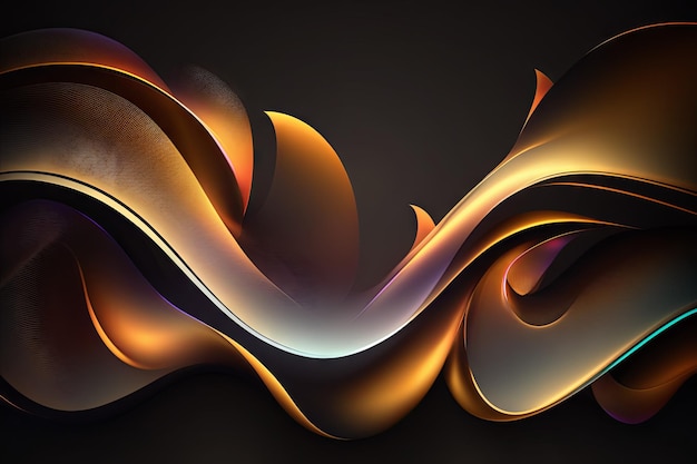 Abstract colorful glossy wallpaper whit shiny wavy texture details