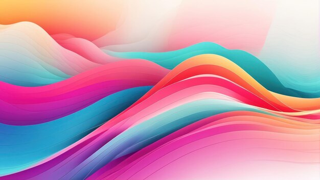 Abstract Colorful Gradient Shape Lined Bright Color Vibrant Color