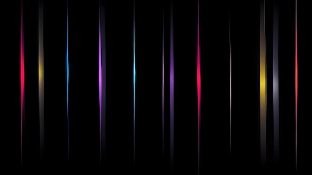 Abstract Colorful line effects on black background