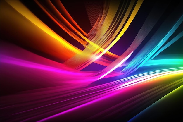 Abstract colorful lines background with depth and vibrant colors