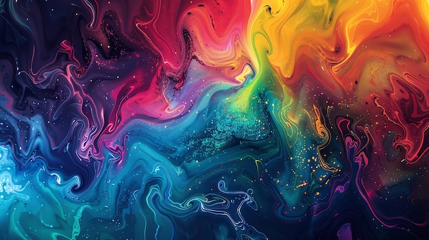 Abstract colorful liquid marble background