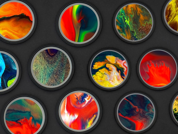 Abstract Colorful Marble Forms for Creative Designs