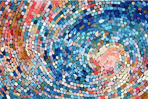 Abstract colorful mosaic background Digital art painting