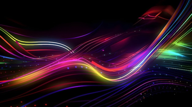 Abstract Colorful Neon Background