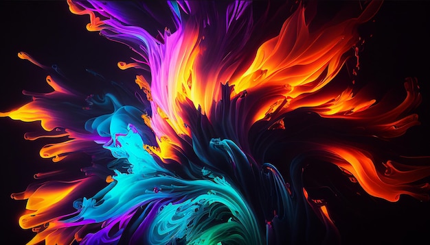 Abstract colorful organic wallpaper background dimension look Generative AI