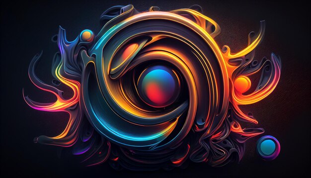 Abstract colorful organic wallpaper background dimension look Generative AI