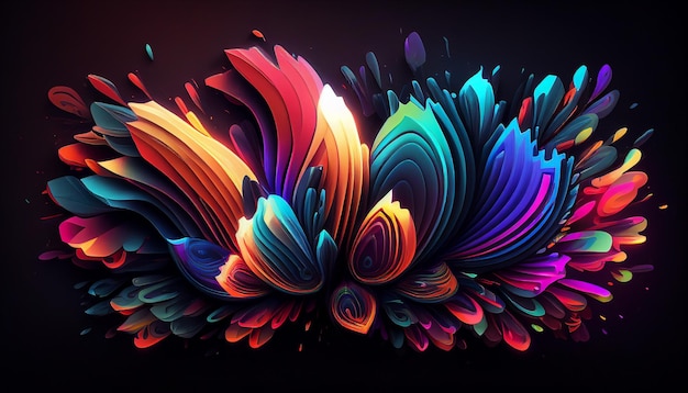 Abstract colorful organic wallpaper background dimension look Generative AI