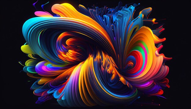 Abstract colorful organic wallpaper background dimension look Generative AI