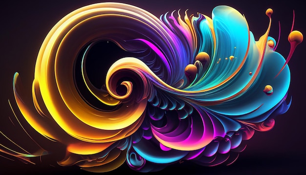 Abstract colorful organic wallpaper background dimension look Generative AI