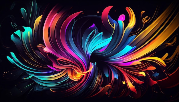 Abstract colorful organic wallpaper background dimension look Generative AI