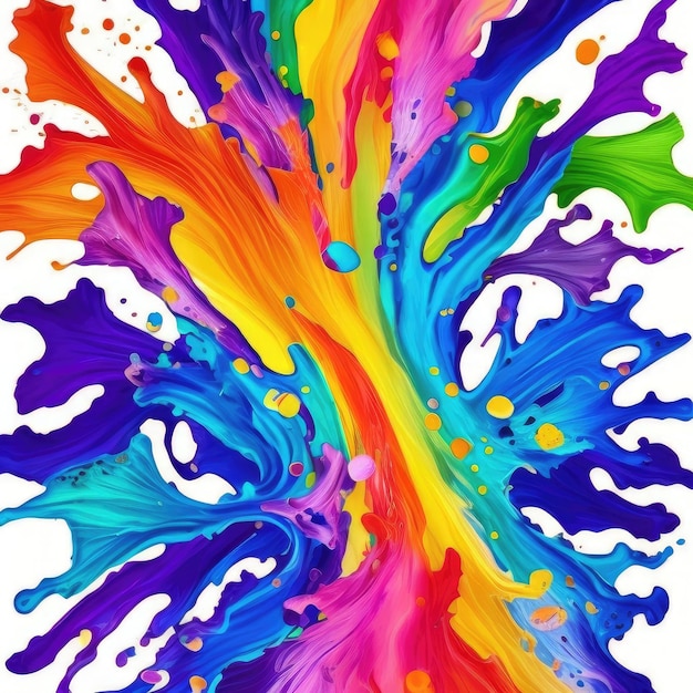 Abstract colorful paint splash Generative AI