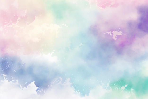 Abstract colorful pastel watercolor digital art background