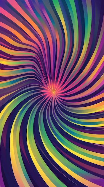 Abstract colorful radial swirl pattern