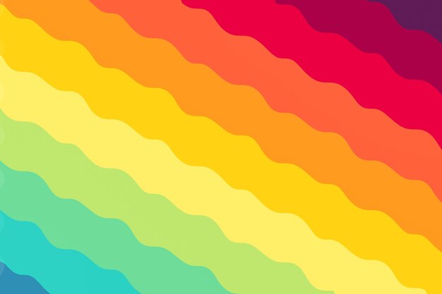 Abstract Colorful Rainbow Gradient Hand Drawn Background