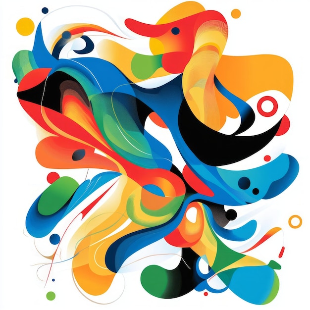 Abstract colorful shapes design