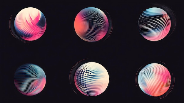 Photo abstract colorful spheres