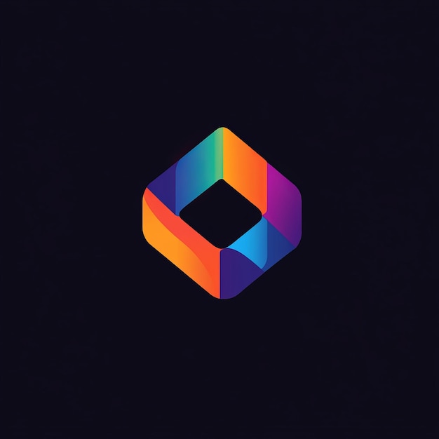 Abstract colorful square logo with a gradient effect