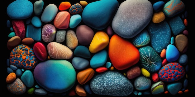 Abstract Colorful Stones Background