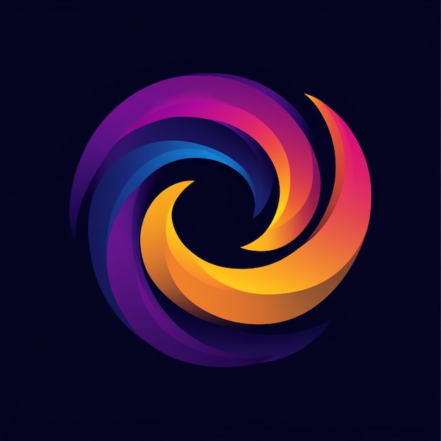 Abstract colorful swirl logo design