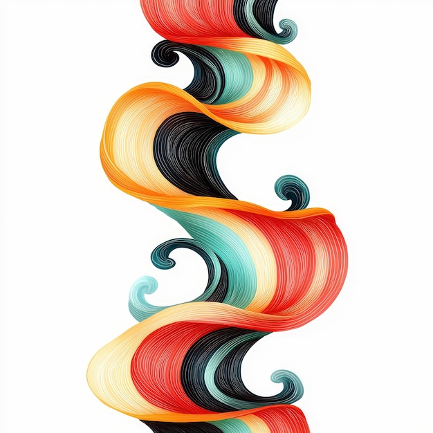 Photo abstract colorful swirling design