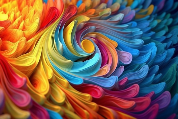 Abstract Colorful Swirls background