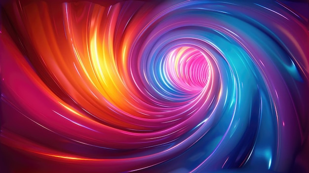 Abstract colorful swirls wave background