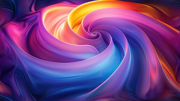 Abstract colorful swirls wave background