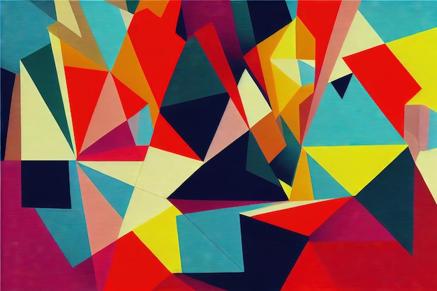 Abstract colorful triangle geometric shapes mosaic