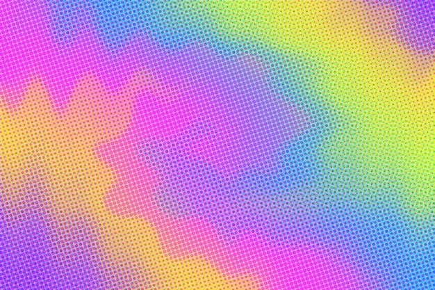 Abstract colorful twirl with halftone effect background premium photo